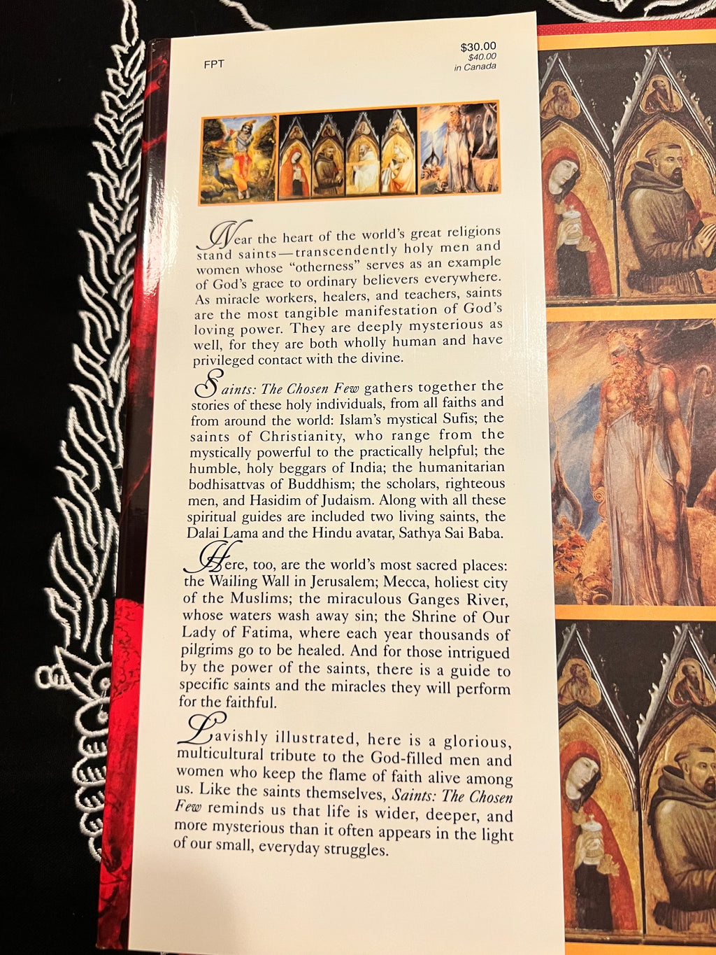 A printed page from a book or magazine featuring a decorative black-and-white border on the left, a small illustration on the upper right, and three paragraphs of serif text on a white page.