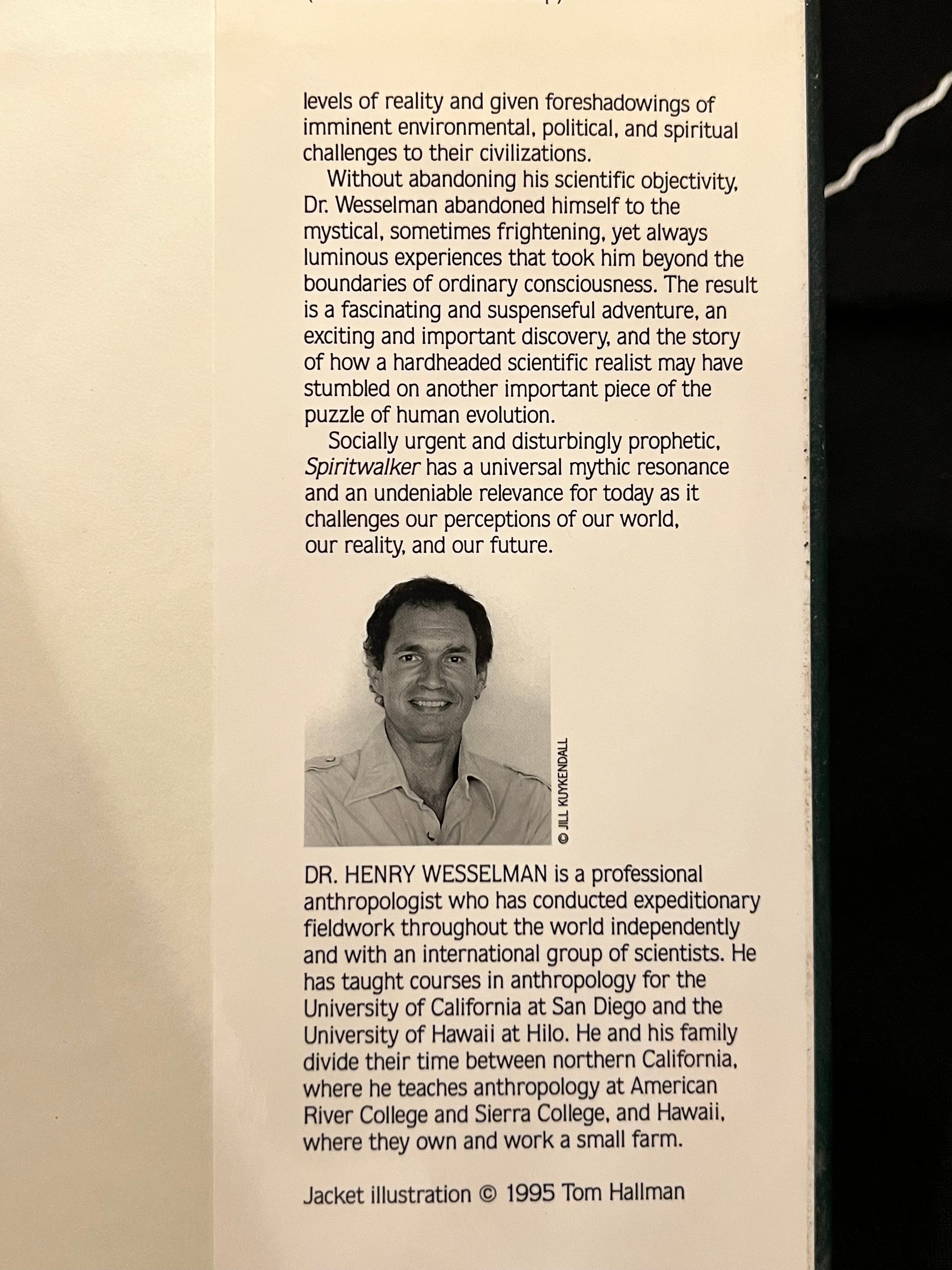 The back cover of a book showing black text on an off-white background, with the title 'The Tree of Knowledge' at the top and author name Dr. Henry Wesselman below.