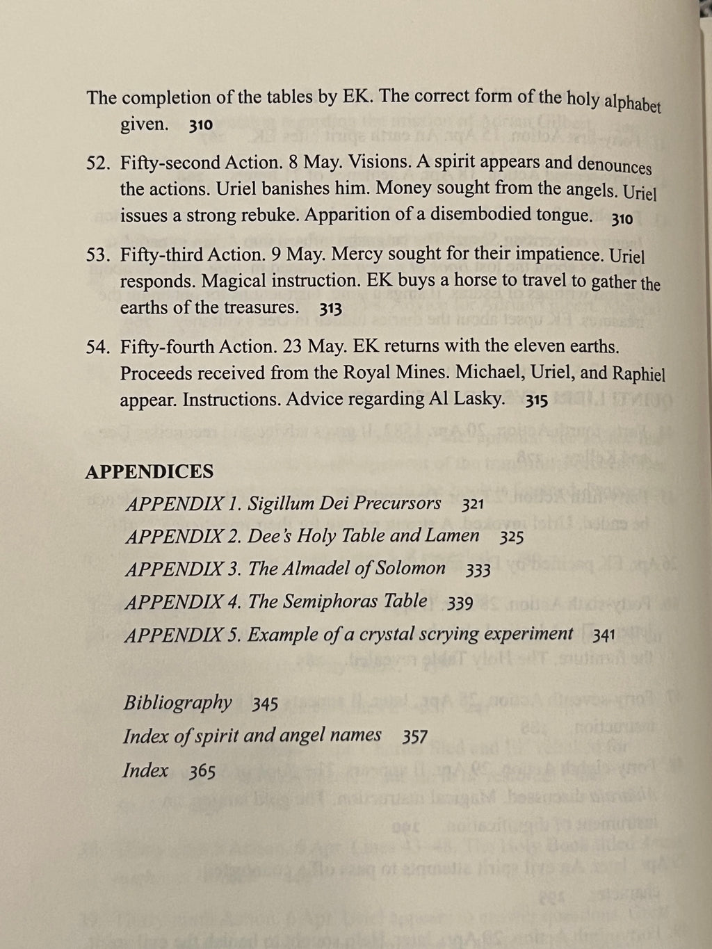 A photographed printed page from a book or manual showing numbered text and appendix headings on an off-white page.