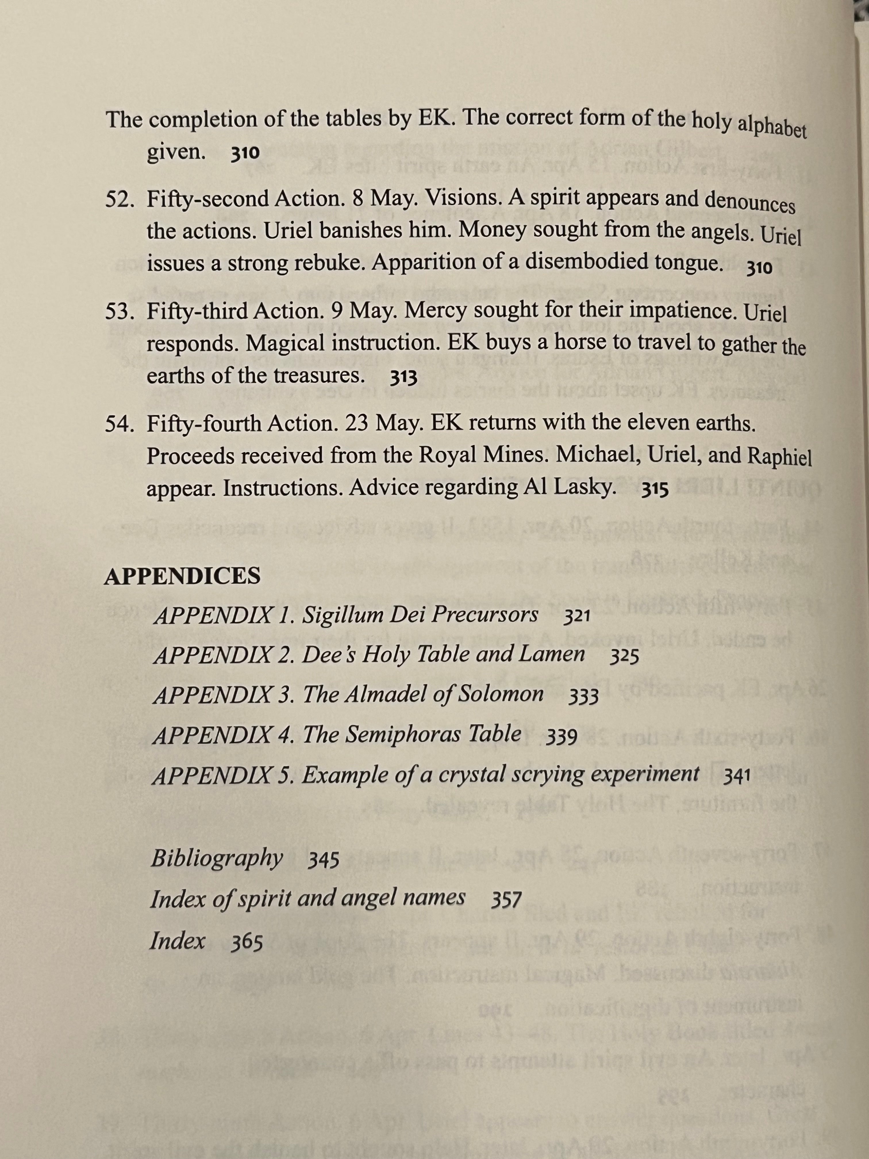 A photographed printed page from a book or manual showing numbered text and appendix headings on an off-white page.